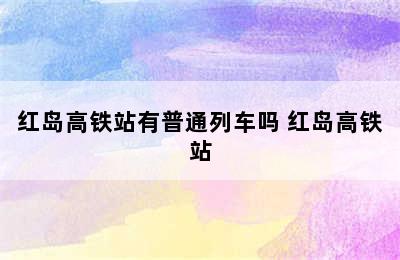 红岛高铁站有普通列车吗 红岛高铁站